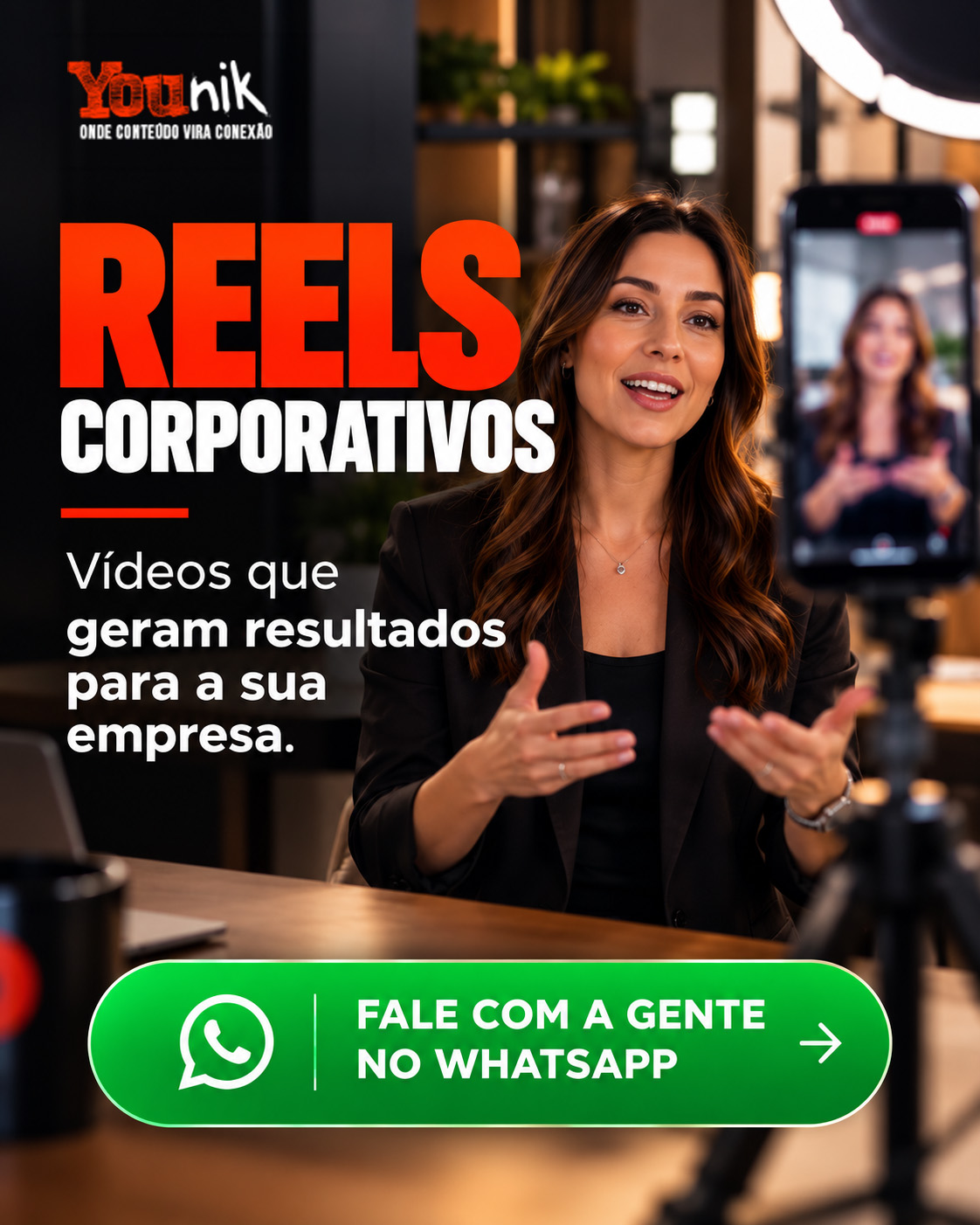 Conheça os serviços de produção de Reels corporativos da Younik